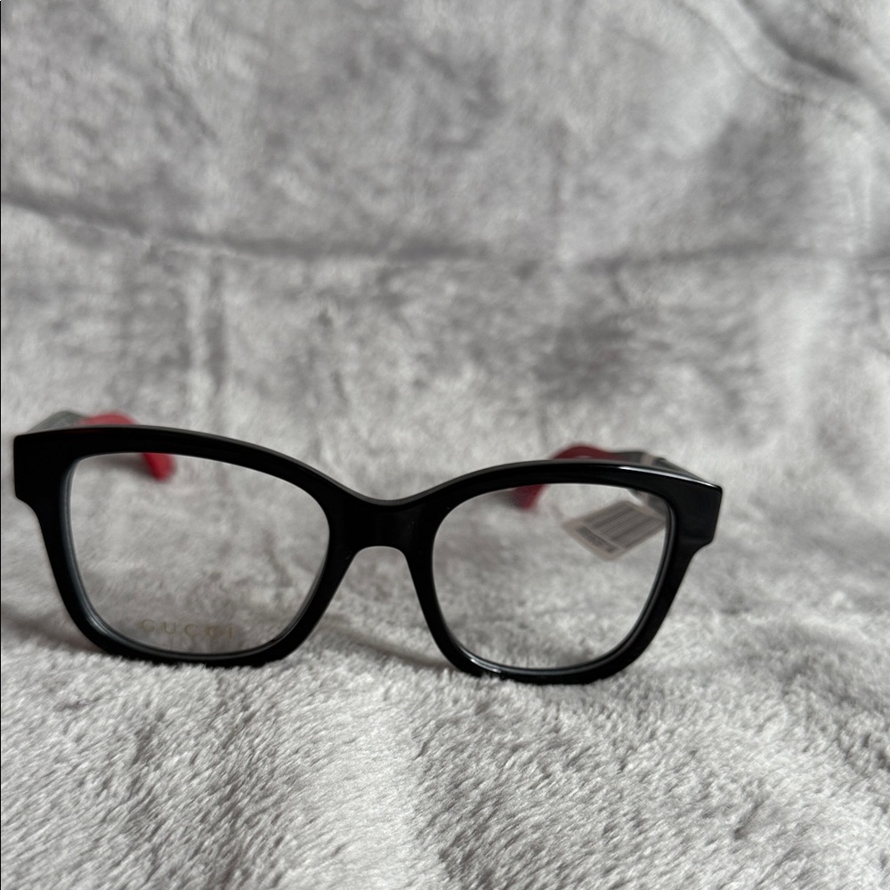 Gucci Black and Red Designer Eyeglasses